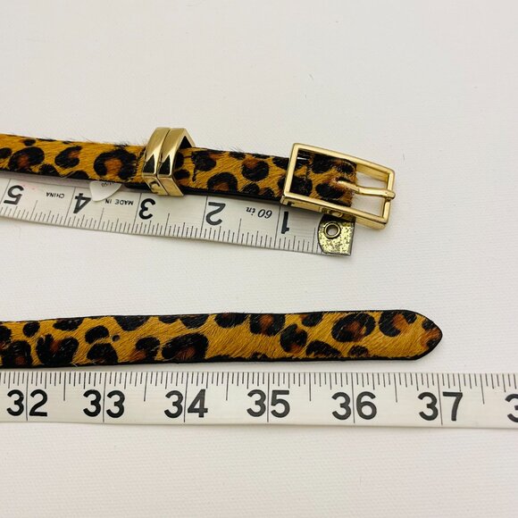 Banana Republic Leopard Print Haircalf Skinny Belt Size XS - Picture 8 of 9